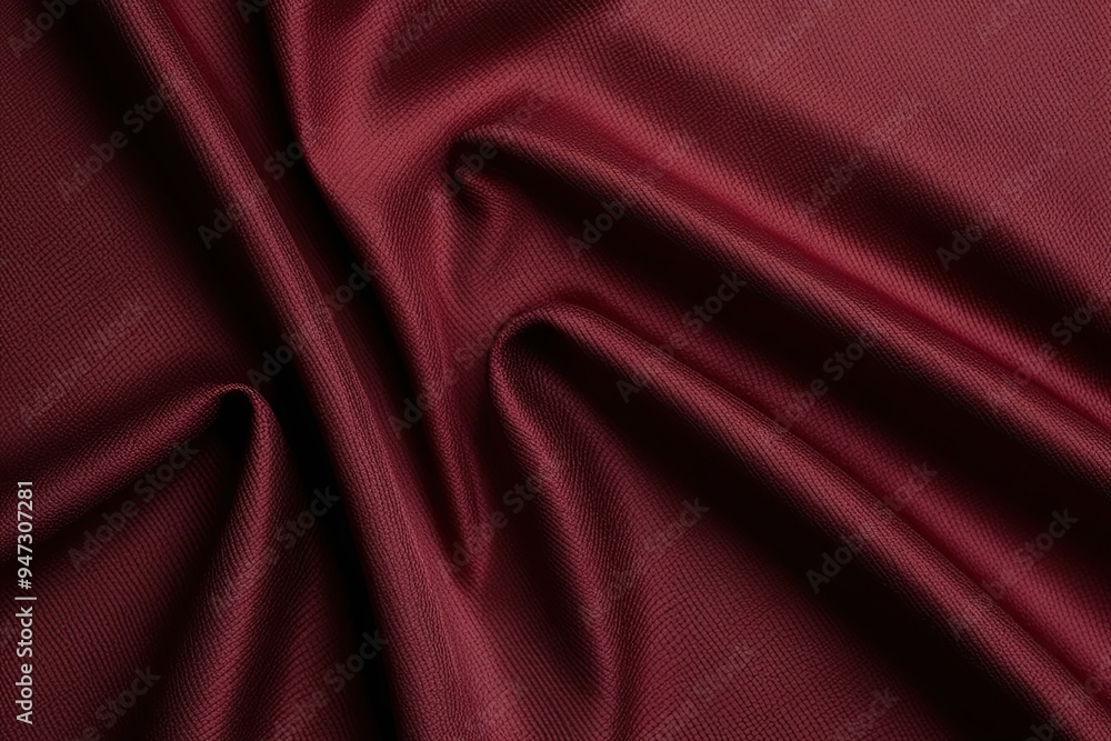 Fototapeta premium Luxurious Maroon Linen Fabric Backdrop with Sophisticated Texture Design