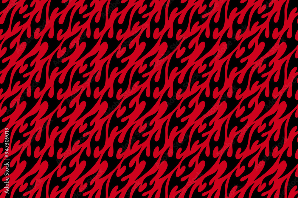 retro fire flame seamless pattern for print on textile, wrapping, banner, card. abstract fire pattern on black background. old school flaming pattern. groovy red flame seamless pattern retro fire flame seamless pattern for print on textile, wrapping, banner, card. abstract fire pattern on black background. old school flaming pattern. groovy red flame seamless pattern