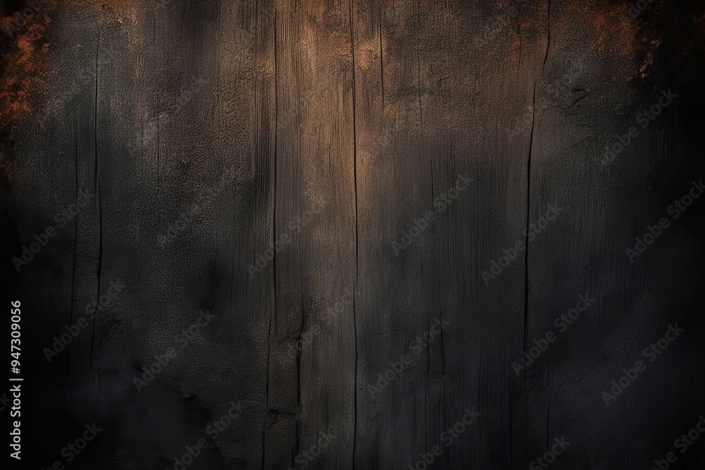 Obraz premium Rustic Aged Texture Design with Obsidian Black Gradient and Dark Depth Effects