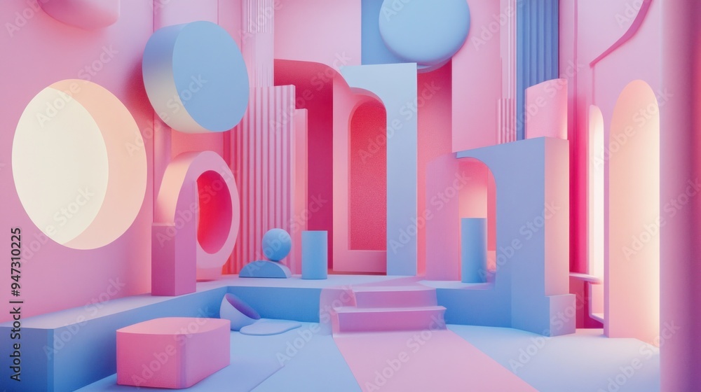 Abstract 3D Geometric Shapes