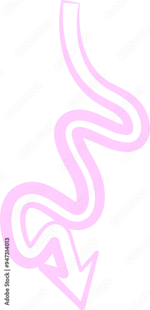 Fototapeta premium Arrow fun colorful line doodle for children or party celebration design icon with various directions