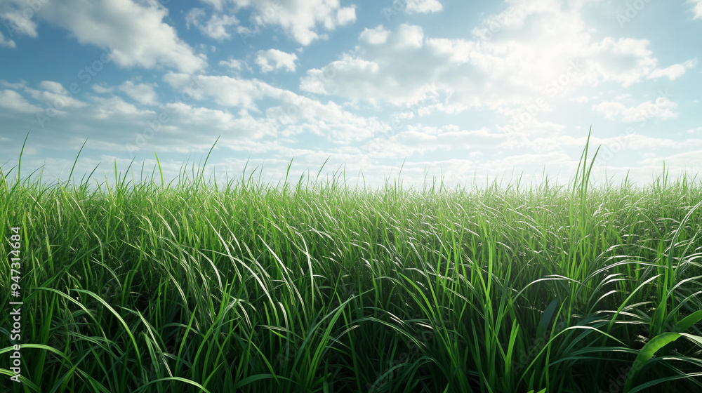 fresh green grass field and sky landscape fresh green grass field and sky landscape