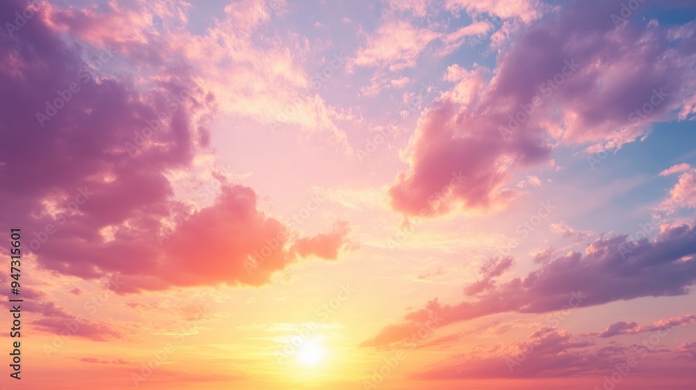 Fototapeta premium Beautiful sunset sky. Nature sky backgrounds