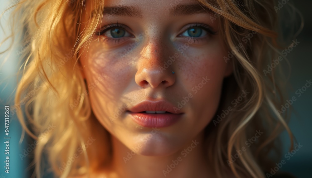 Beautiful woman's emotional face on a plain background. A spectacularly depiction of elegance and charm. Beautiful woman's emotional face on a plain background. A spectacularly depiction of elegance and charm.