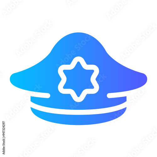 police hat Gradient icon