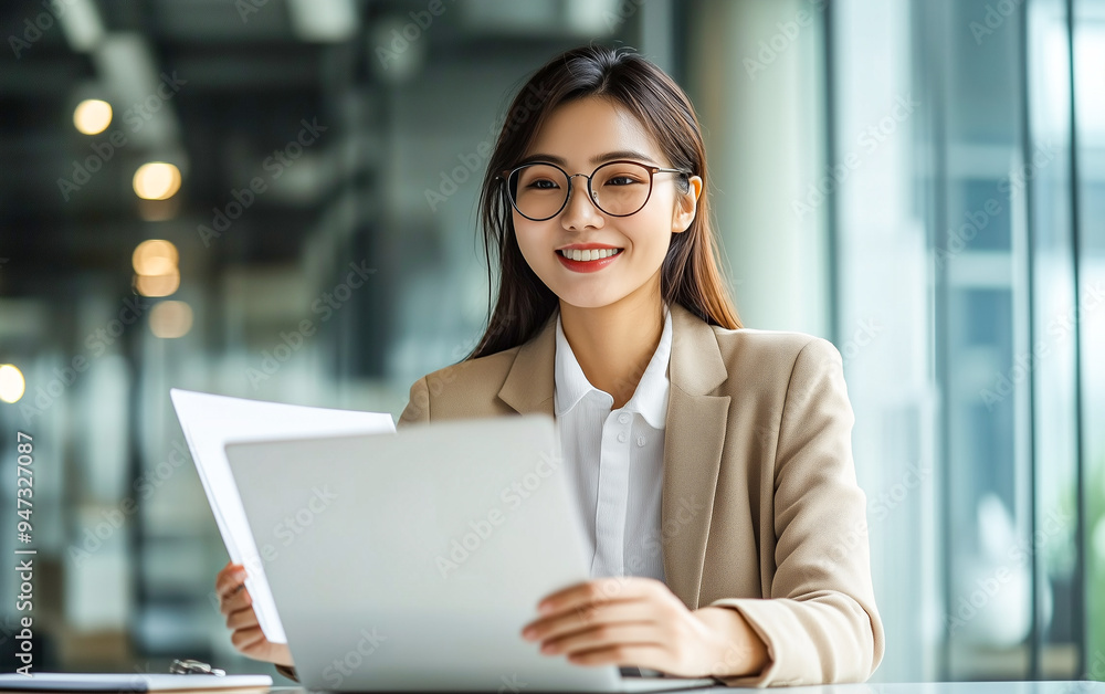 Smilling business woman with laptop Smilling business woman with laptop