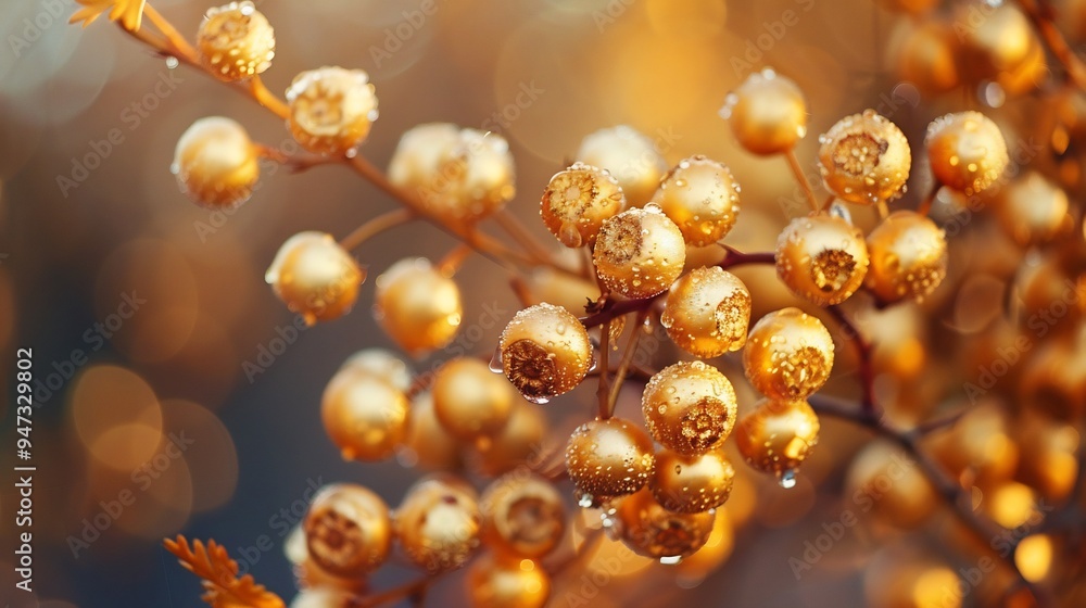 Golden Berries with Dew Drops Golden Berries with Dew Drops