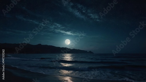 moon over the sea