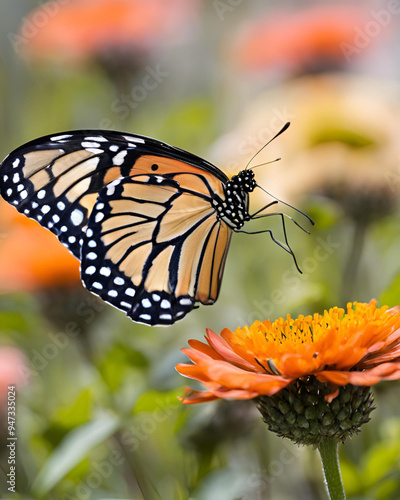 monarch butterfly, Danaus plexippus, butterfly in garden, garden monarch, monarch in flowers, butterfly on plants, garden butterfly, monarch butterfly close-up, colorful monarch, butterfly in nature, 