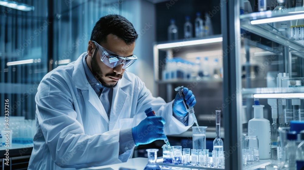 Scientist working in a laboratory Scientist working in a laboratory