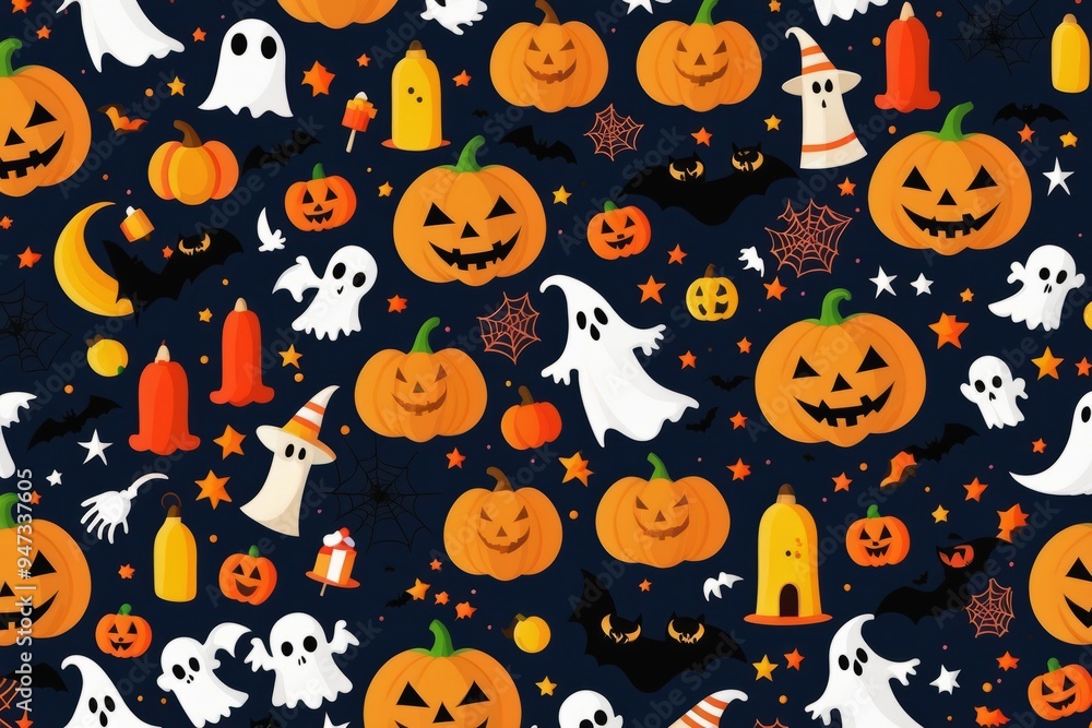 halloween seamless pattern