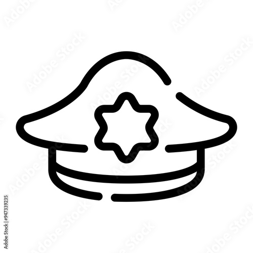police hat Line Icon