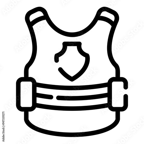 police vest Line Icon
