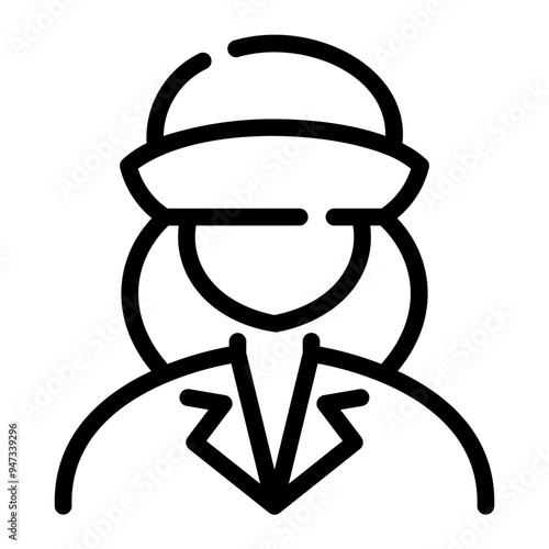 policewoman Line Icon