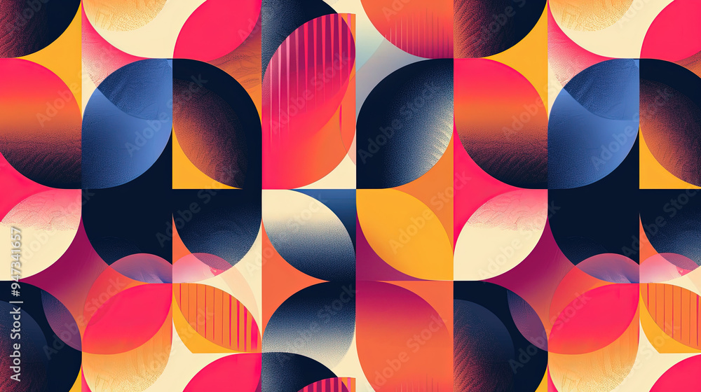 Obraz premium Seamless pattern bold and colorful background
