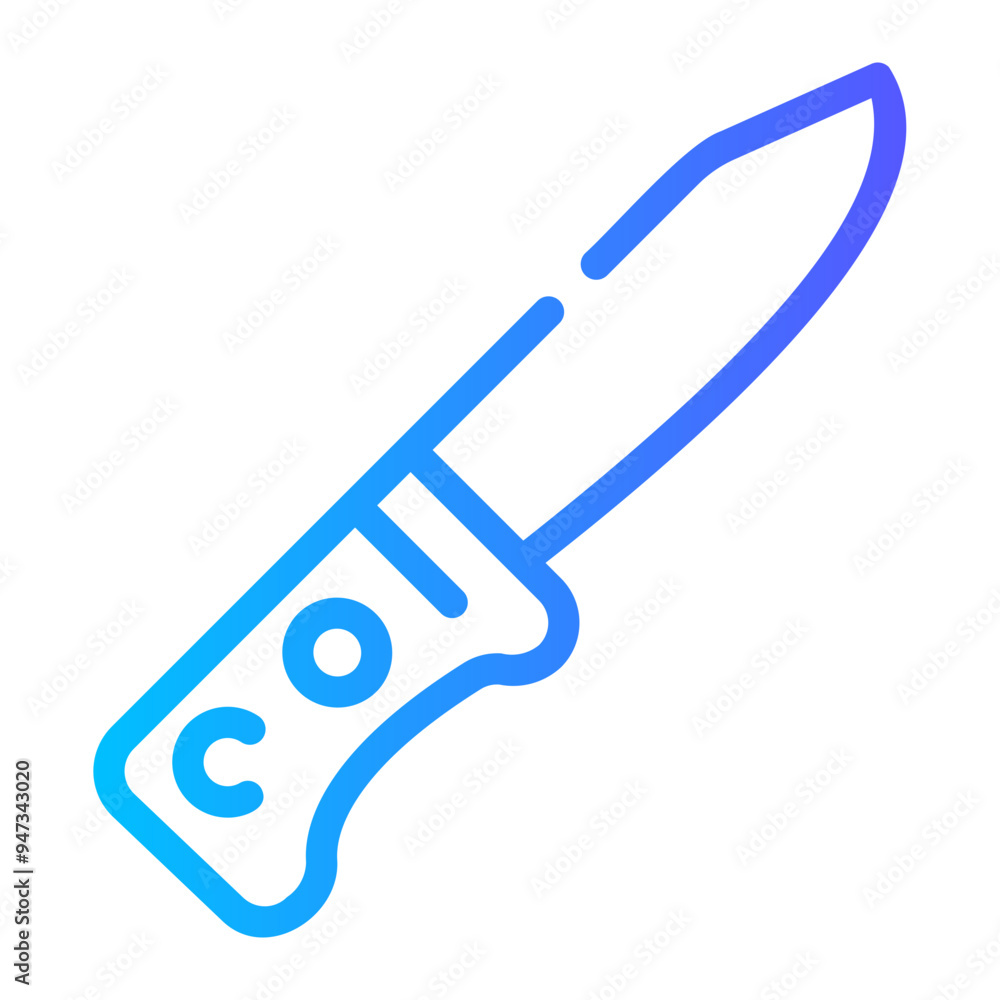knife Line Gradient Icon knife Line Gradient Icon