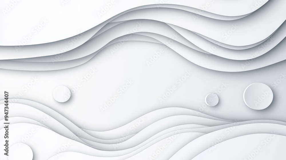 Obraz premium Stylish greywhite abstract background features smooth flowing lines, enhancing any modern design or art project.