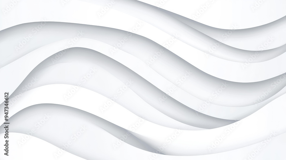 Obraz premium Sleek and modern abstract background featuring white curves and smooth waves, perfect for a futuristic aesthetic.