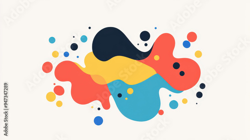 Modern abstract design featuring vibrant color gradients and fluid shapes, perfect for contemporary art and graphics.