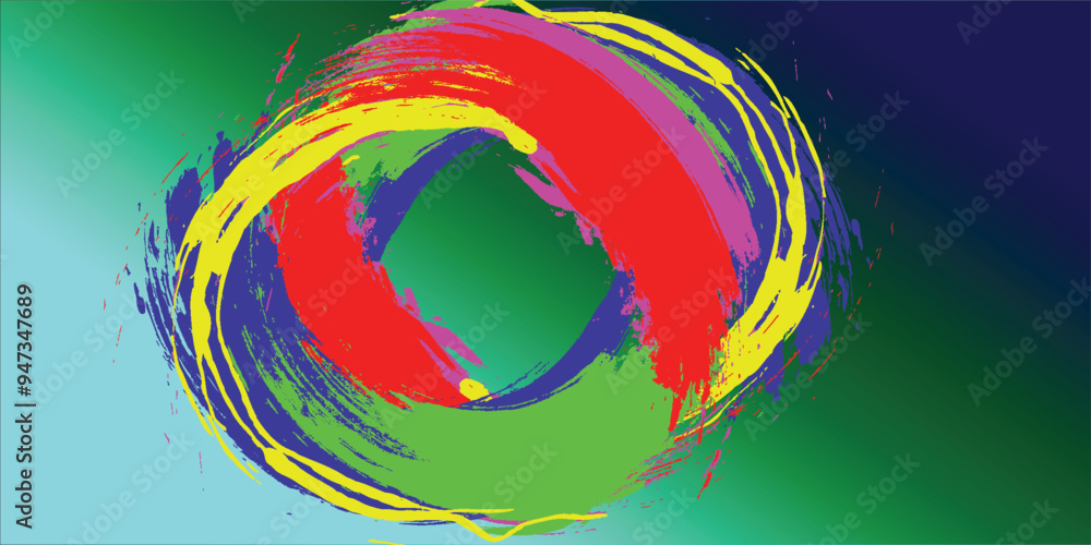 Obraz premium Colored background with circles Vector Graphics.