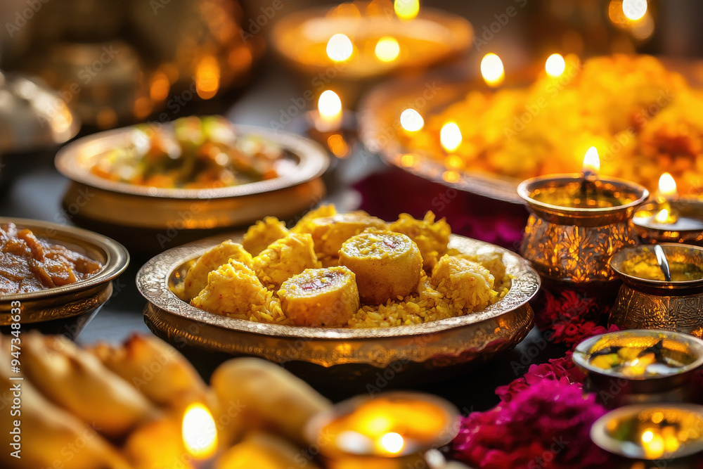 Diwali snacks with sweets and salted Diwali snacks with sweets and salted