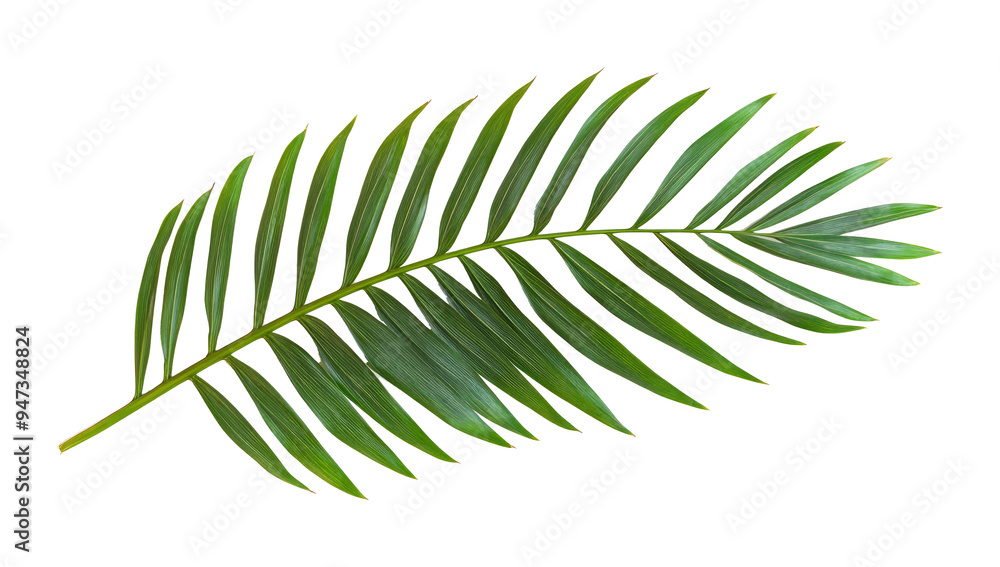 Tropical green palm leaf cut out Tropical green palm leaf cut out