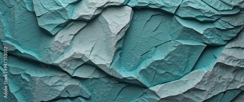 Wallpaper Mural Close-up Texture of a Teal-Colored Rocky Surface Torontodigital.ca