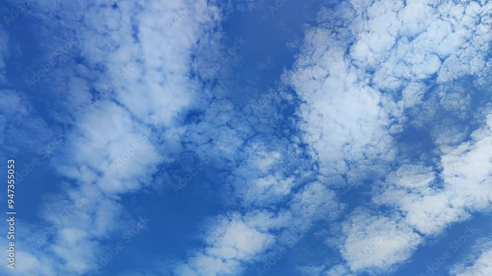 Blue Sky view with incredible white cloud lines Blue Sky view with incredible white cloud lines