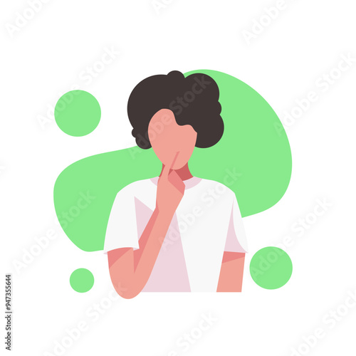 Flat illustration of someone explaining something
