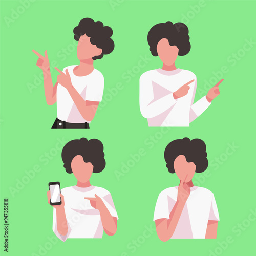 Flat illustration of someone explaining something