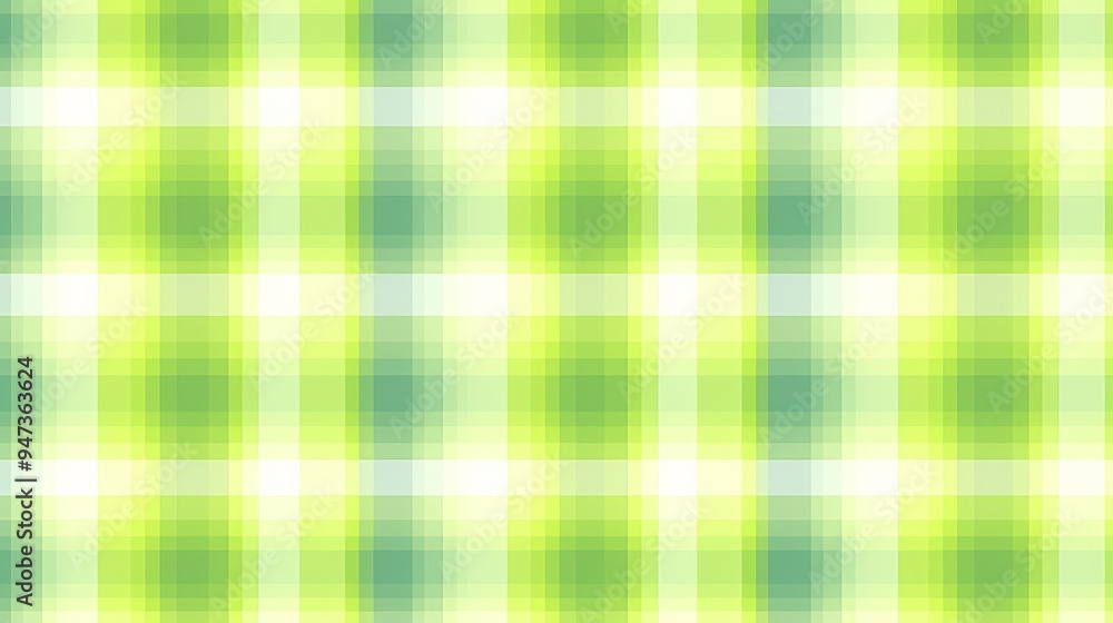 The background features a plaid pattern with a mix of pastel neon green and yellow, creating a vibrant and modern textile design for various uses The background features a plaid pattern with a mix of pastel neon green and yellow, creating a vibrant and modern textile design for various uses