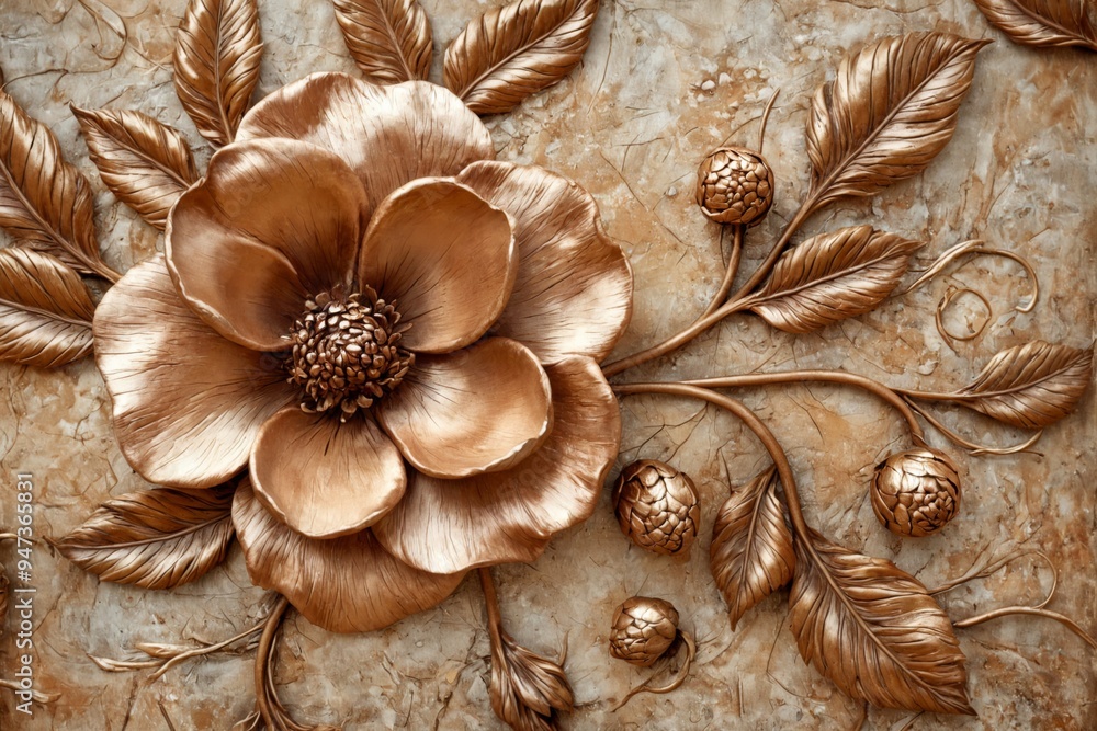 Close-up beautiful flower design center image its petals A rose Close-up beautiful flower design center image its petals A rose