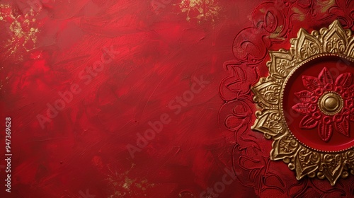 Indian style flower pattern frame rangoli background wallpaper decoration