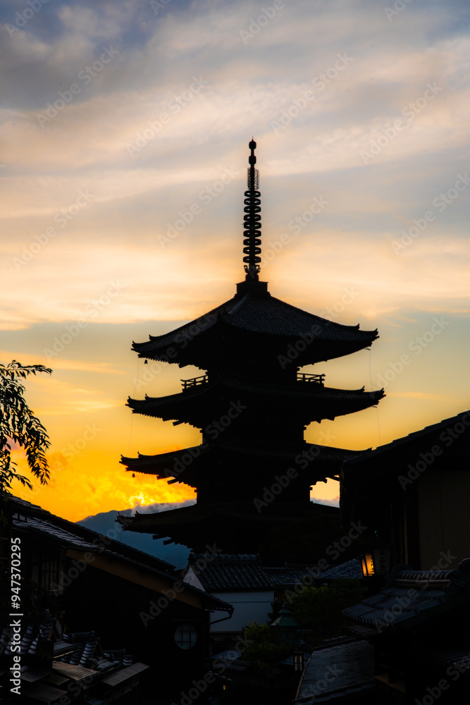 Hokan-ji Temple, Yasaka Pagoda, in Ninenzaka street, in Kyoto, Japan Hokan-ji Temple, Yasaka Pagoda, in Ninenzaka street, in Kyoto, Japan