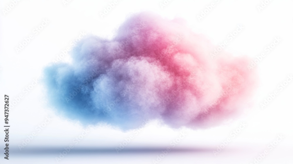 Fototapeta premium A vibrant, colorful cloud with shades of pink and blue, perfect for artistic or dreamy backgrounds.