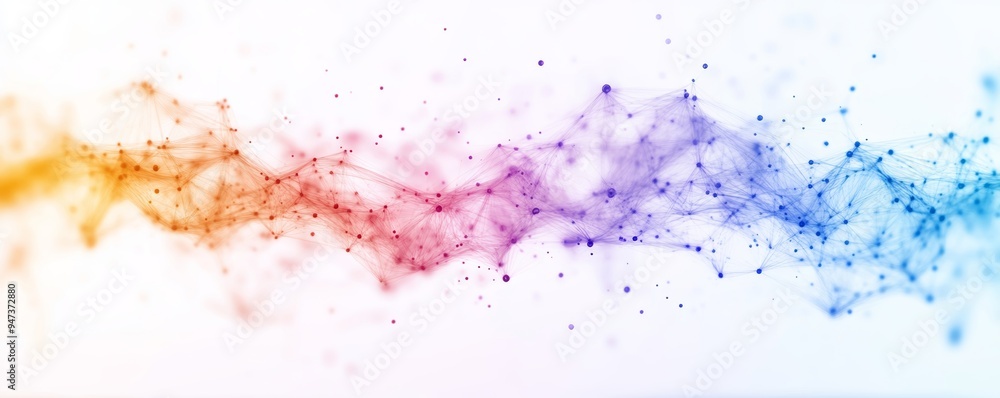 Fototapeta premium A vibrant blend of colors creating a dreamy, abstract background with an ethereal flowing effect.