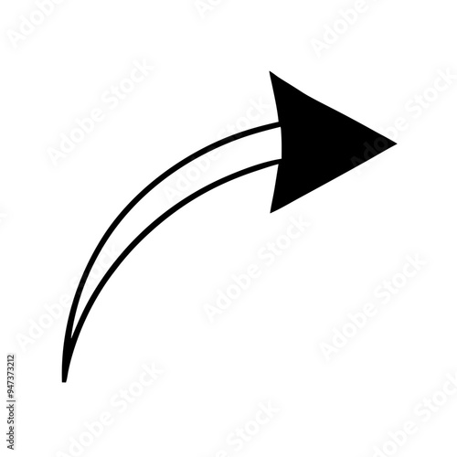 right turn white and black arrow isolated vector