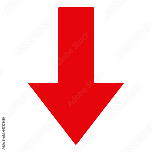 red arrow down no background