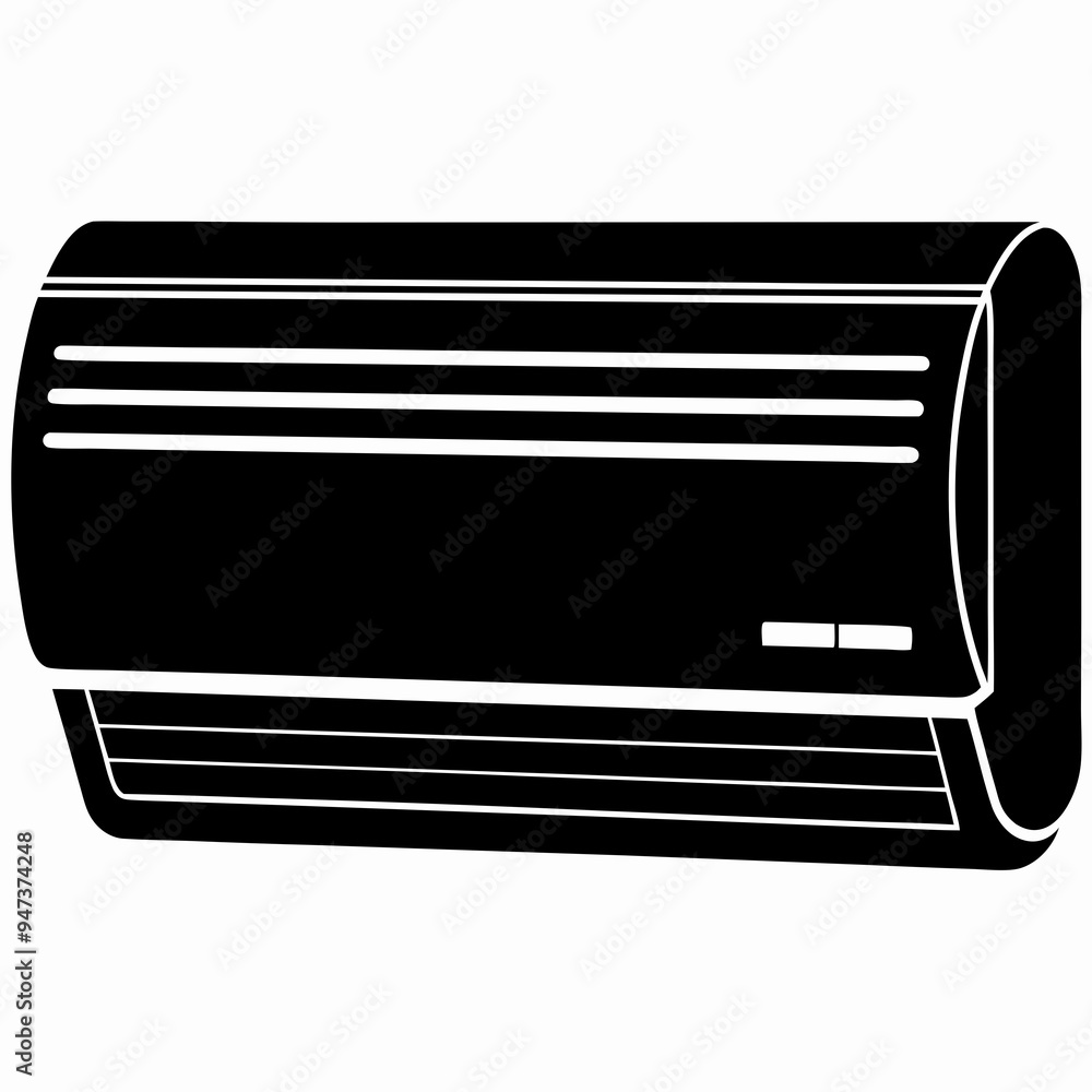 Air-conditioner Black silhouette Air-conditioner Black silhouette