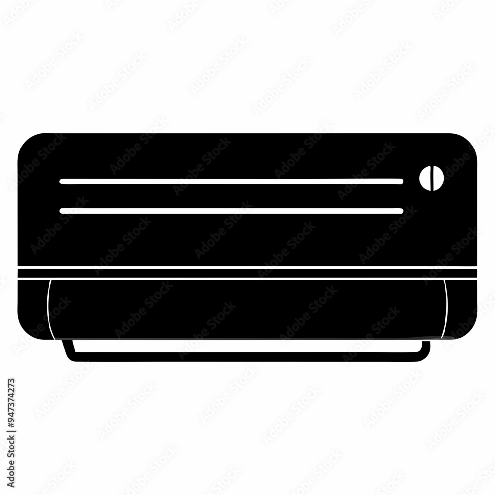 Air-conditioner Black silhouette Air-conditioner Black silhouette