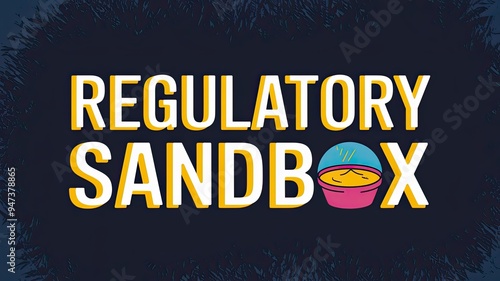 Regulatory Sandbox Concept Illustration with Colorful Text photo