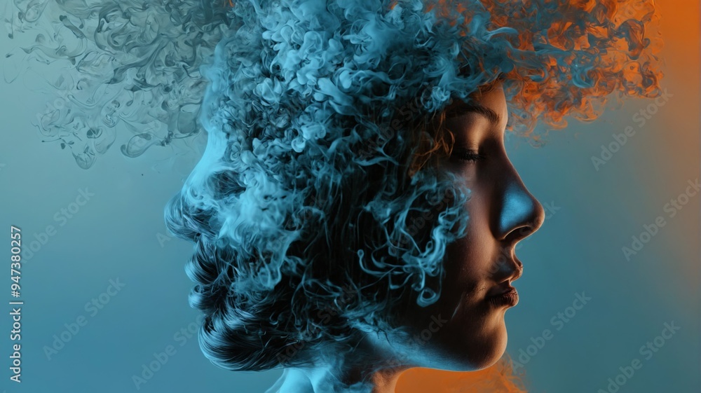 Digital art piece that appears to be portrait duality of mind sp Digital art piece that appears to be portrait duality of mind sp