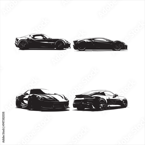 sports car isolated on white
