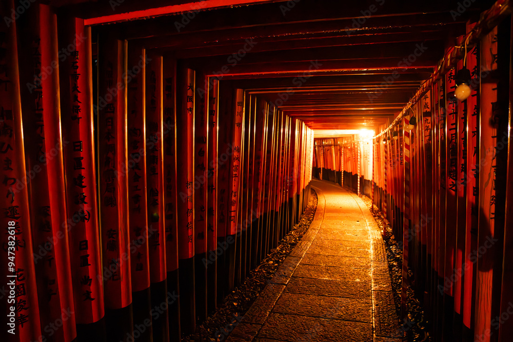 Fushimi Inari Taisha by night, in Kyoto, Japan Fushimi Inari Taisha by night, in Kyoto, Japan