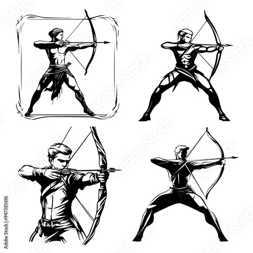 icon sheet black and white illustrations about the supernatural, about the supernatural