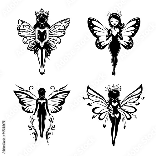 icon sheet black and white illustrations about the supernatural, about the supernatural