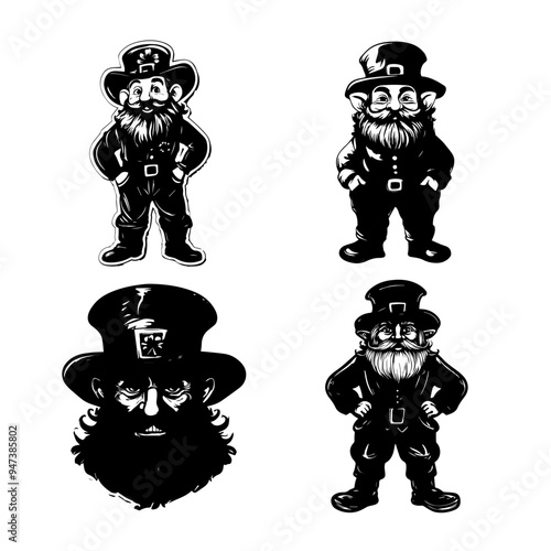 icon sheet black and white illustrations about the supernatural, about the supernatural