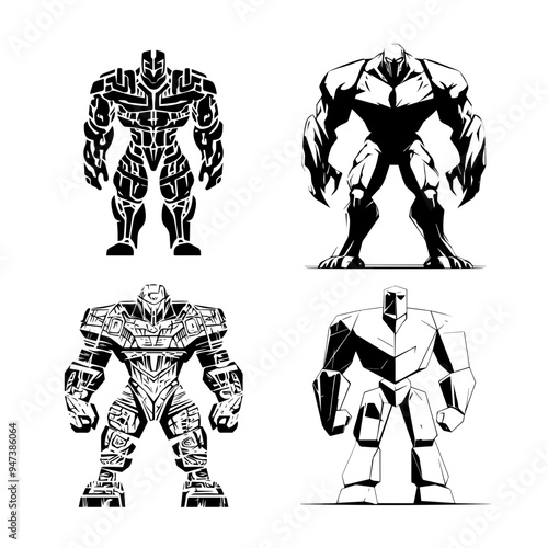 icon sheet black and white illustrations about the supernatural, about the supernatural