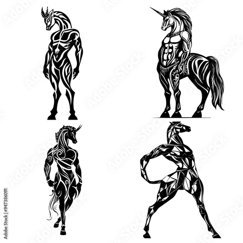 icon sheet black and white illustrations about the supernatural, about the supernatural