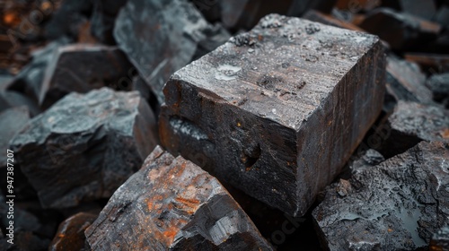 Iron Ore: The main source of iron, this ore is mined from the Earth’s crust and used to produce steel, crucial for construction, transport, and manufacturing. 